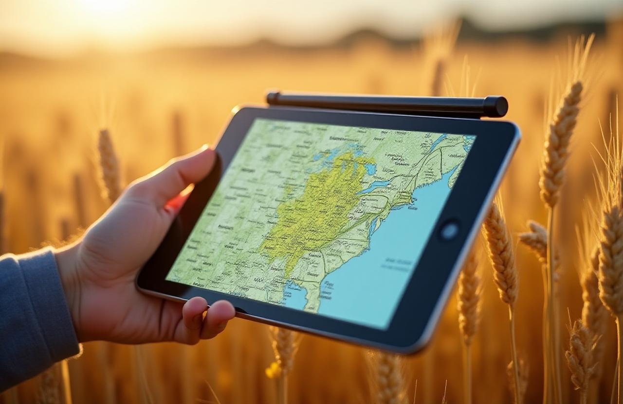 Abstract representation of data security in Canadian agriculture